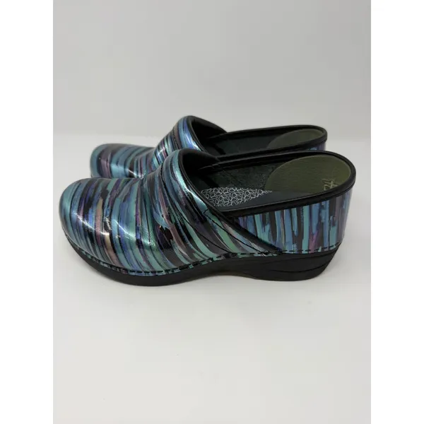 Dansko XP 2.0 Blue Purple Iridescent Metallic Clogs Professional Nursing Shoes - Image 6