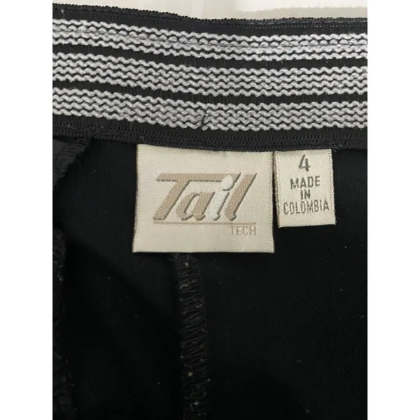 Tail Tech Pants Womens Sz 4 Black Pull On Zip Pockets Straight Leg Golf‎ Slacks - Image 6