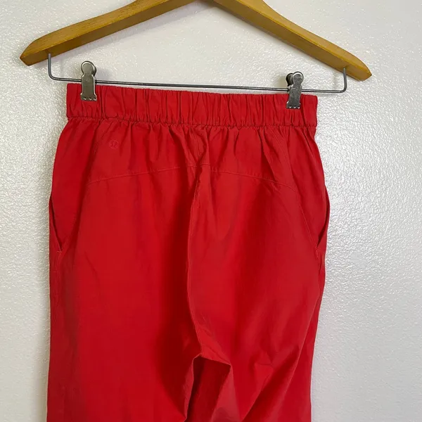 Lululemon Your True Trouser Pants Womens Size 4 Red Pull On Crop Stretch 24" - Image 6