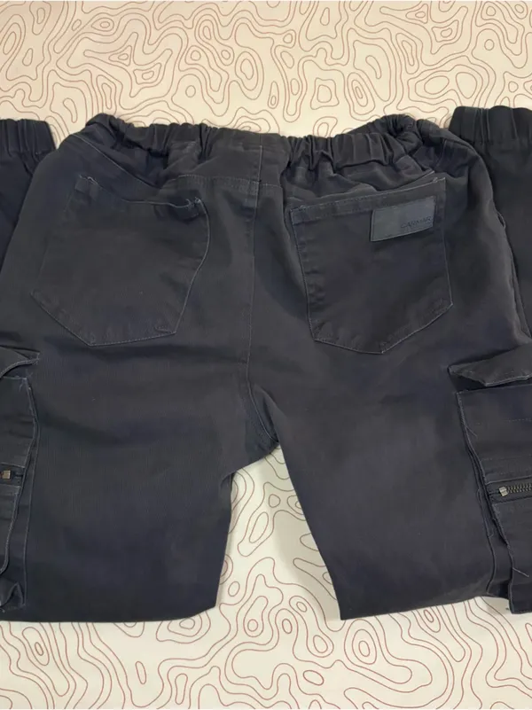 CARMAR Los Angeles Charcoal Cargo Jogger Pants Size 2 Black - Image 6