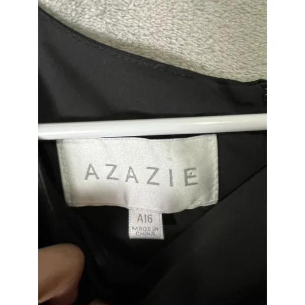 Azazie Allettie Stretch Black Mermaid Satin Dress Bridesmaid Dress New A16 - Image 5