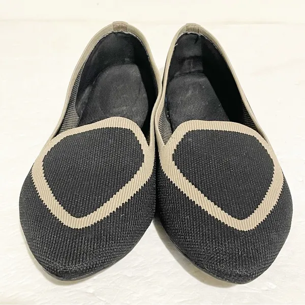 Birdies Size 6.5 The Blackbird Loafers Washable Knit Flats Jet‎ Black Women’s - Image 2