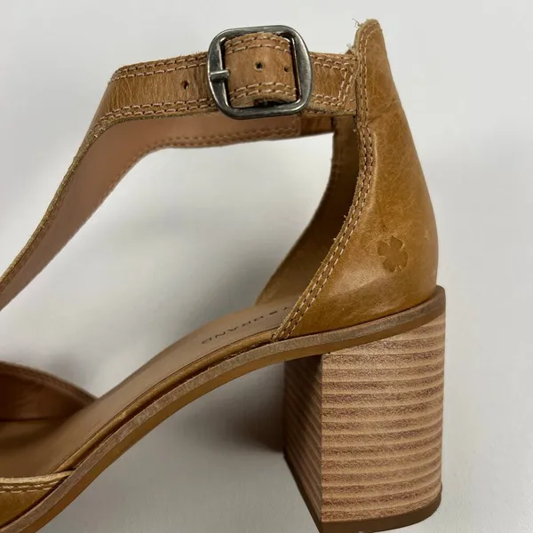 Lucky Brand Sabeni T-Strap Block-Heel City Sandals Tan Size 9.5 Runs Large (10) - Image 4