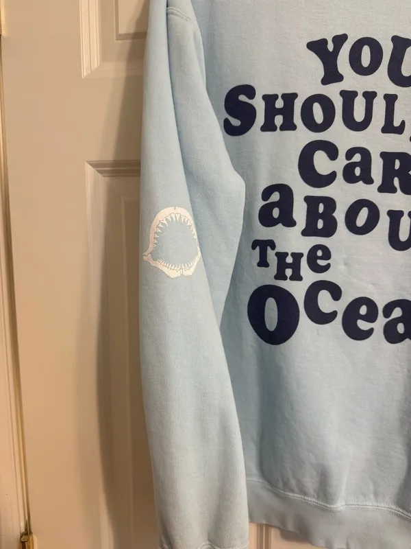 Finatics you should care about the ocean Crewneck - Image 3