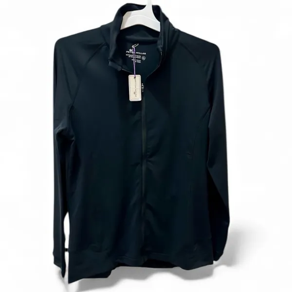 Peter Millar fitted Golf Jacket black size XL full zip NEW - Image 2