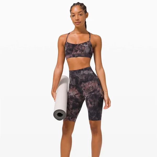 Lululemon Flow Y Bra Nulu Diamond Dye Graphite Grey Pink Pastel 8 - Image 6