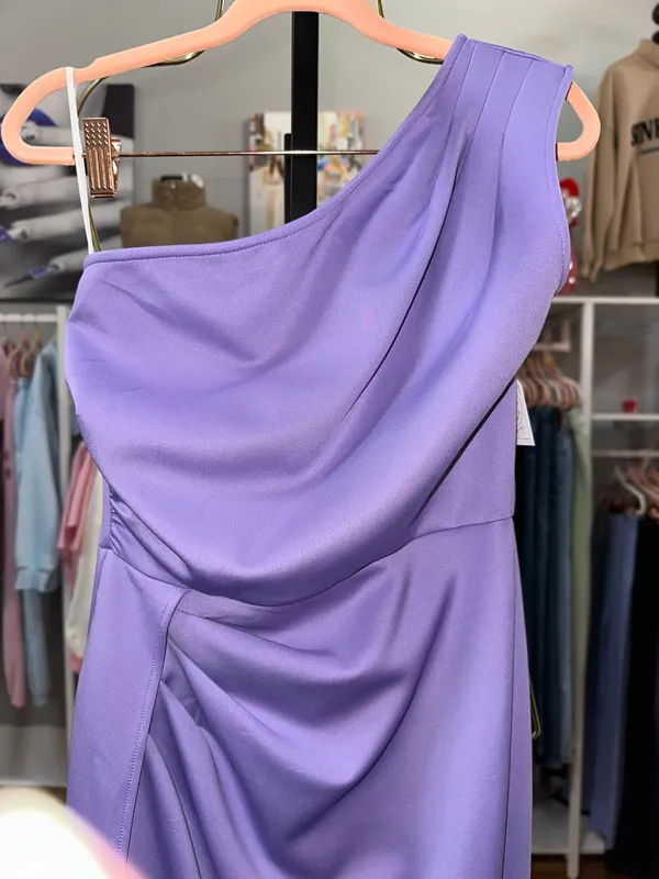 PromGirl Purple One Shoulder Formal Prom Dress - Image 5