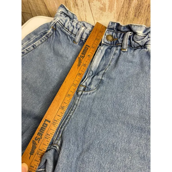 ZARA High‎ Waisted Denim Jeans Paperbag Waist Straight Leg Women S - Image 11