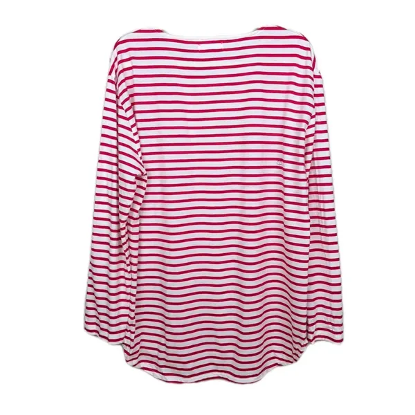 CHINTI AND PARKER Red White Stripe Long Sleeve Tunic Anchor Print Women's Large - Image 2