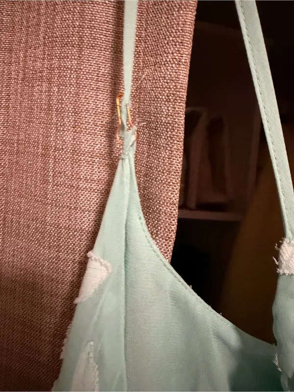 a new day Mint Green Floral Lace Maxi Dress- damaged - Image 5