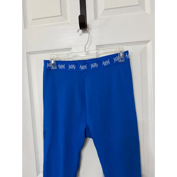 Yitty Womens Royal Blue High Waisted Logo Waistband Leggings Size‎ Large - Image 3