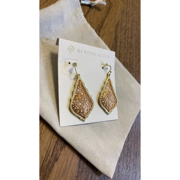 Kendra Scott Addie Drop Earrings Gold Silver Filigree Mixed Metal NWOT - Image 4