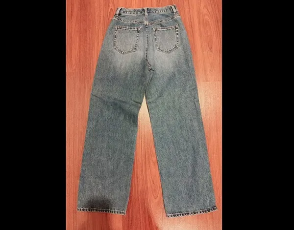 Uniqlo Wide Straight Jeans Womens 23 High Rise Relaxed Denim - Image 6