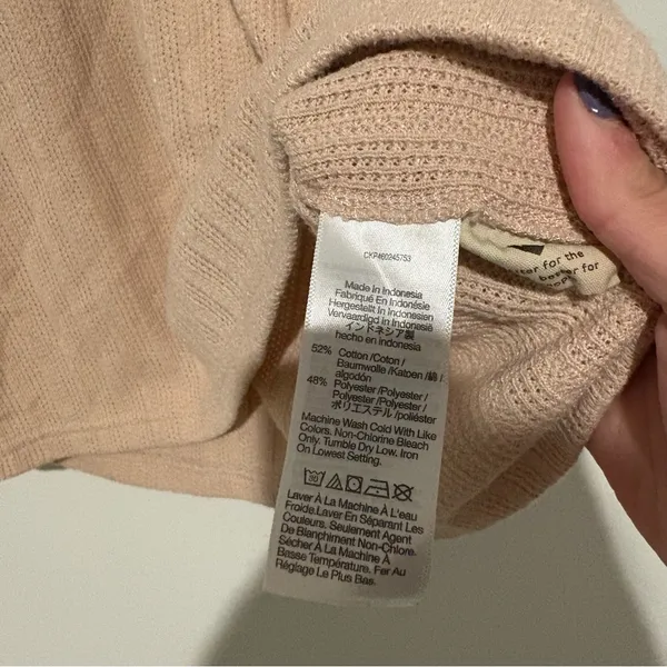 Madewell Pointelle Tie Neck Tunic Top Avalon Pink Size‎ XS - Image 5