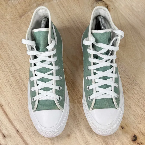 Converse Chuck Taylor Customized High Top Sneakers Sage Green 5‎ Men 7 Women - Image 4