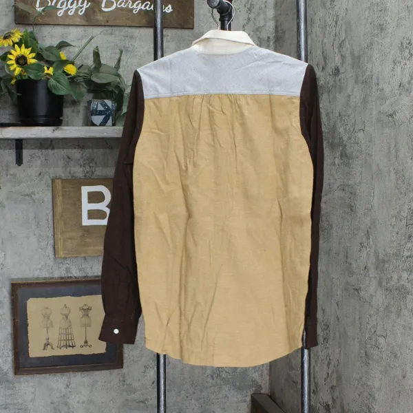 NWT Lands' End Boyfriend Fit Long Sleeve Shirt 519651 XS Tall Vicuna Brown - Image 2