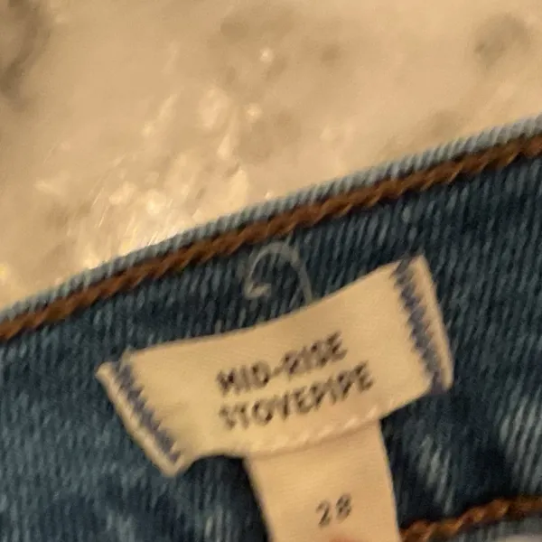 VTG Madewell Stovepipe Jeans Sz 28 tear in backside and pocket - Image 6