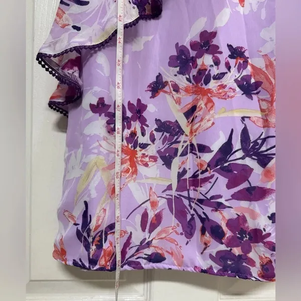 Lulus Sammi Lavender Floral Print Ruffled Surplice Maxi Dress Romantic NWT XS - Image 7