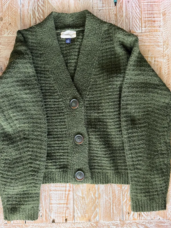 Universal Threads 🌿Olive Green Chunky Knit Cardigan🌿 ~xs - Image 3