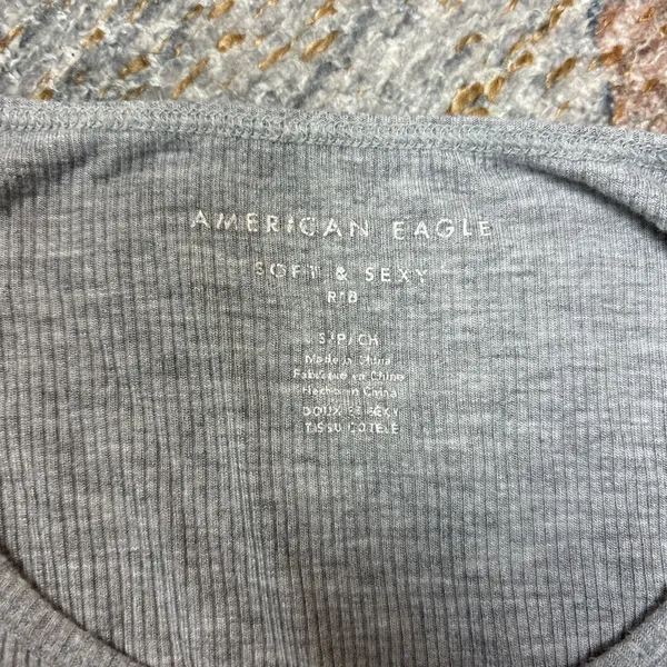 American Eagle Outfitters Gray Tank Top with Sunflower Print - Image 4
