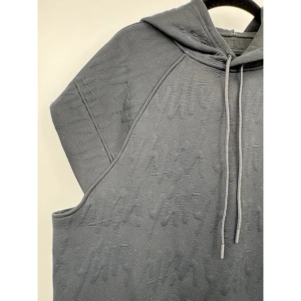 Yitty Backless Hoddie Dress Black Cap Sleeve Athleisure Lounge Open Back Tunic L - Image 3