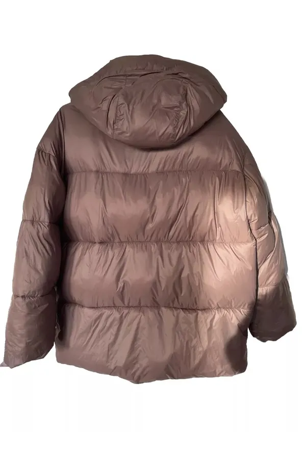 Abercrombie &Fitch Women Padded Jacket Small Loose fit brown pit to pit 24in - Image 2