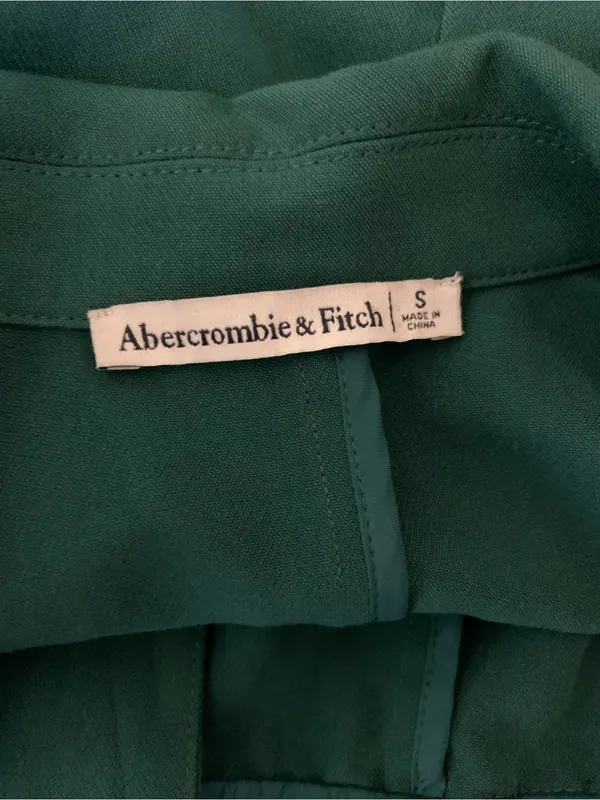 Abercrombie & Fitch Green Cutout Blazer Mini Dress S‎ Long Sleeve Career - Image 4