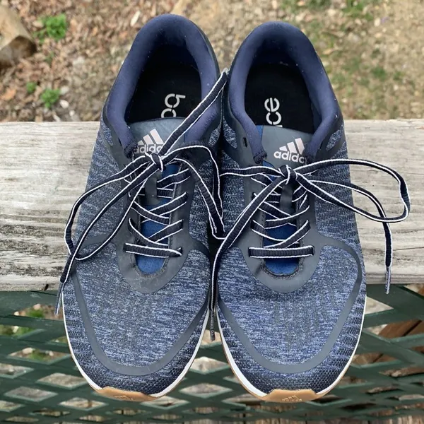 Adidas Womans Bounce Sneakers Sz 8 Navy - Image 6