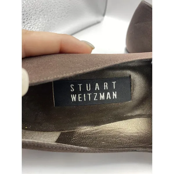 Stewart Weitzman Women's Brown Chunky Block ‎ Heal Flats Square Toe Size 8N - Image 10