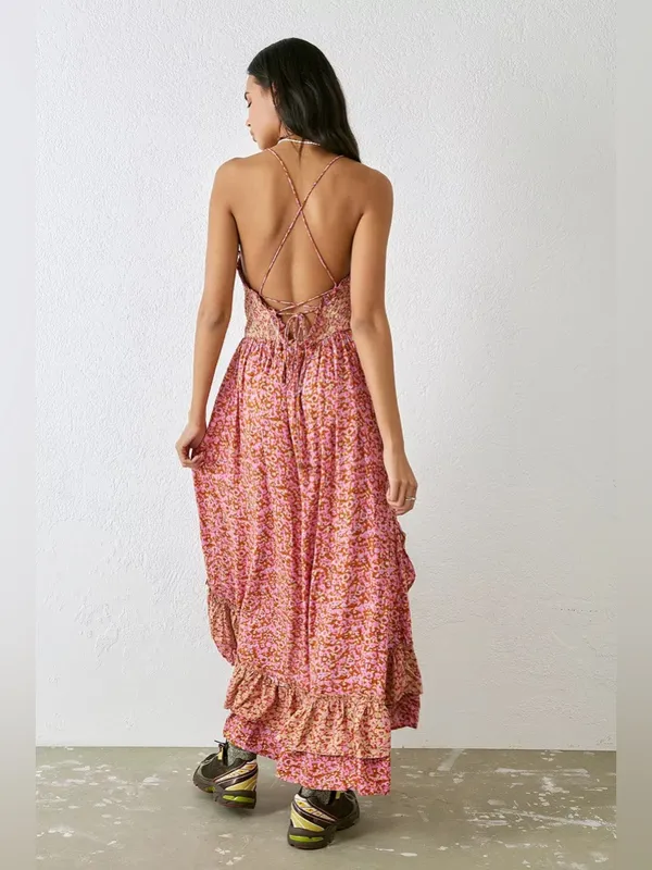 Free People Pink One I Love Midi Dress - Image 2