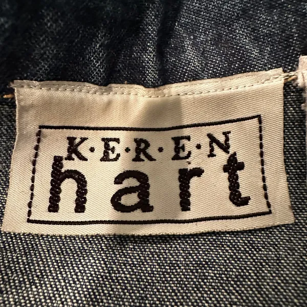 Keren Hart‎ Denim Blazer Lace Jacket Women's Medium Y2K Vintage 80s Cottagecore - Image 6