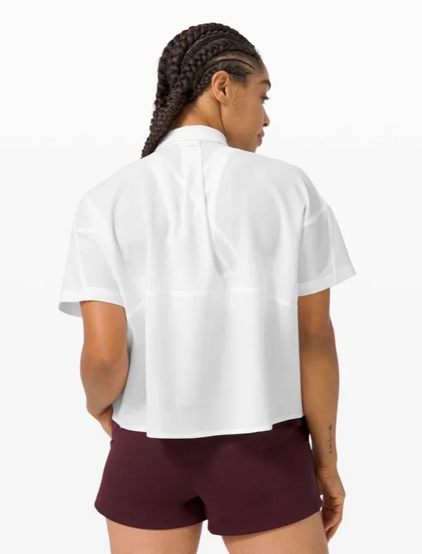 Lululemon Full Day Ahead Short Sleeve Shirt White 4 - Image 9