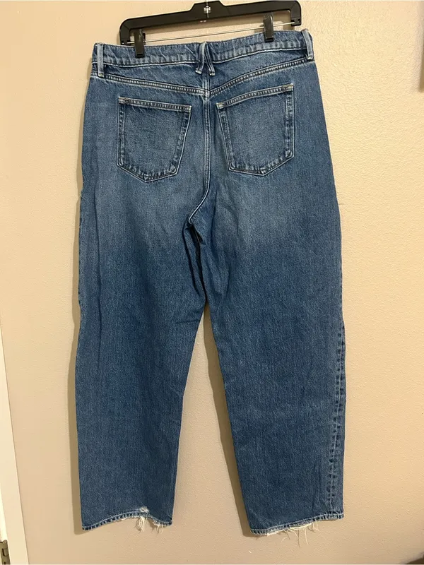 Good American Good Barrel Leg Relaxed High Rise Denim Jeans Women’s 12 / 31 - Image 5