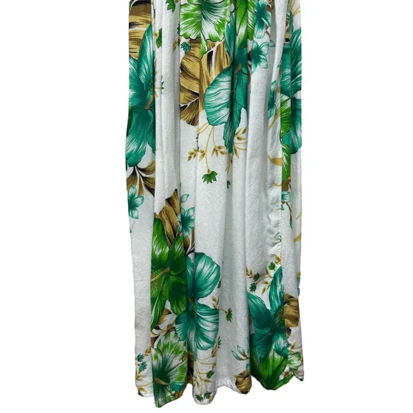 Women Floral Dress Small Cottagecore Tropical Smocked Midi Lightweight Vacation - Image 9