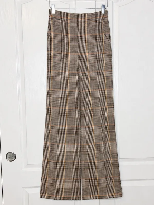 Veronica Beard Tonelli Plaid High Rise Wide Leg Pants Size 2 - Image 5