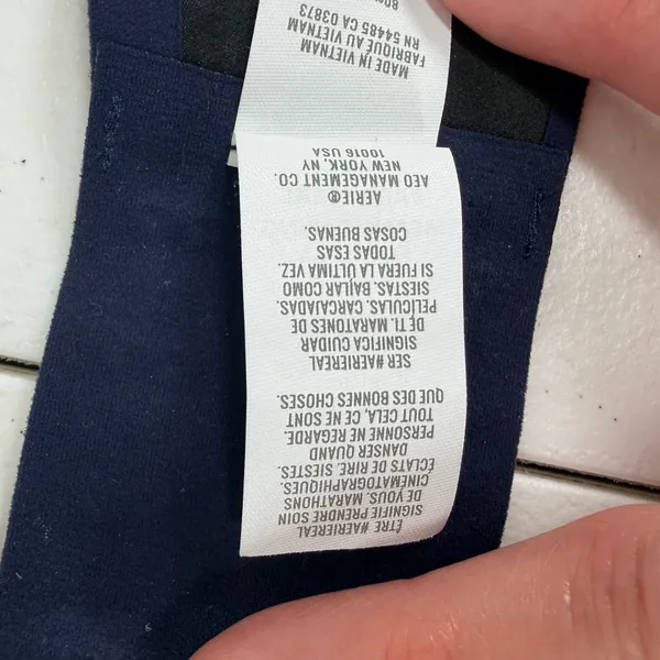 Aerie 36B Smoothez Bandeau Bra Navy Blue Wireless Removable Straps Seamless - Image 14