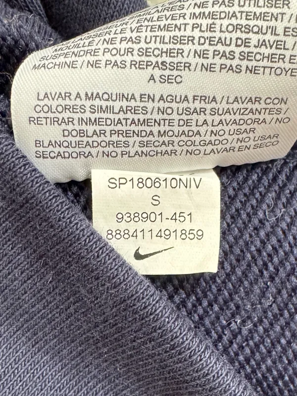 NIKE Blue Pullover Long Sleeve Sweater Low Back Women's Size Small - Image 4