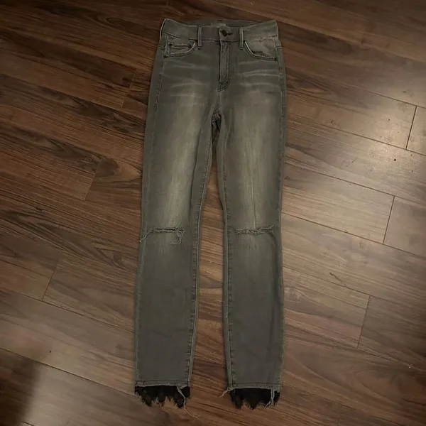 Mother high waisted looker dagger ankle fray Lacey saloon 23 jeans - Image 4