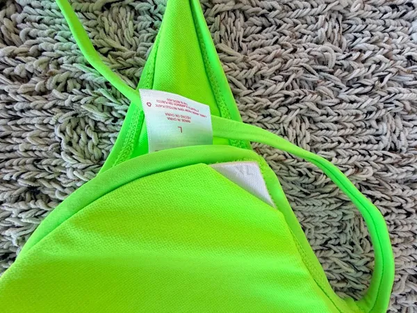 Xhilaration (Target) | Wire Cup Neon Green Bikini Swim Top | L - Image 3
