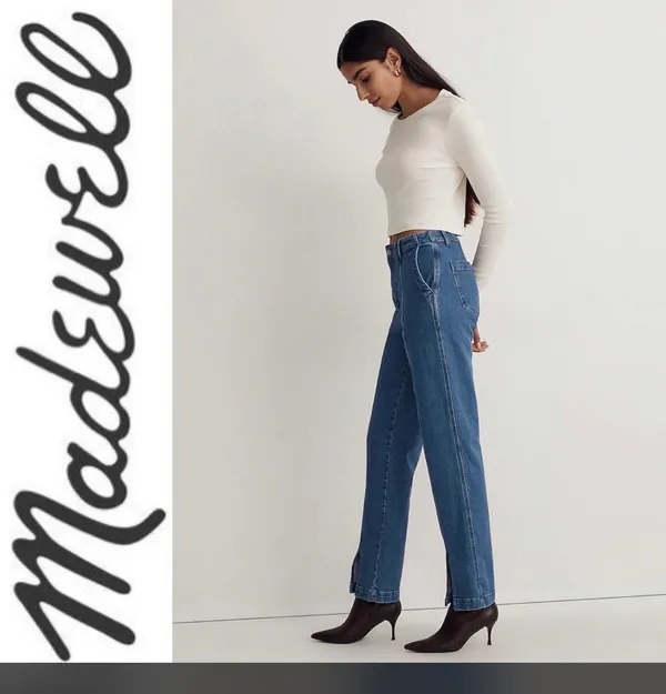 Madewell The Perfect Vintage Straight Split Sean Jean - Image 3