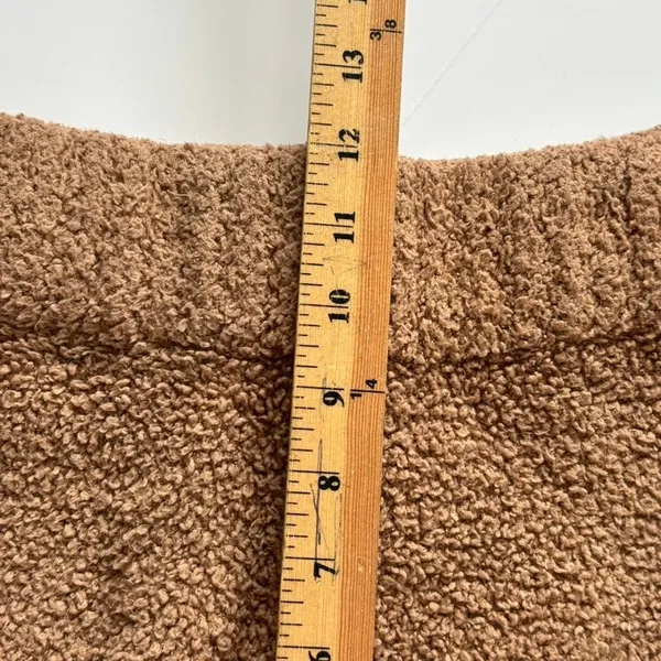 SKIMS Cozy Knit Boucle Shorts Sz S/M Camel‎ Brown Soft Stretch Loungewear - Image 5