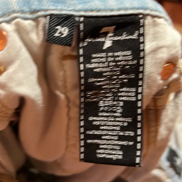 7 for all mankind blue denim shorts - Image 7