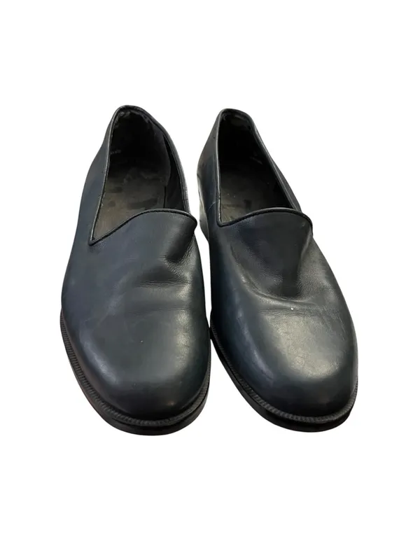 Nine West Darwin Loafer Pumps Low Block Heel Navy Black 6M - Image 3