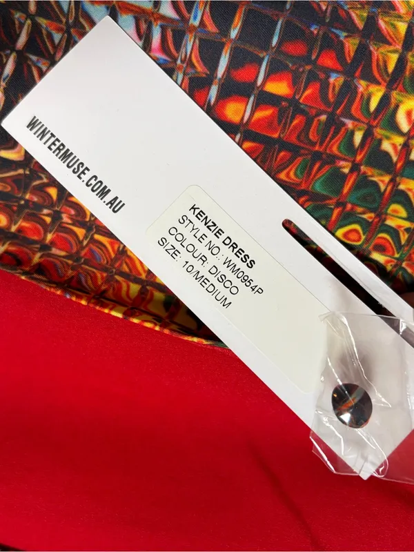 NWT WNTRMSE Kenzie Disco Print Mini Dress Open Back Mock Neck, US‎ 6 ($245) - Image 13