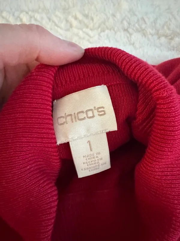 Chico's Vintage Red Turtleneck Sweater - Image 3