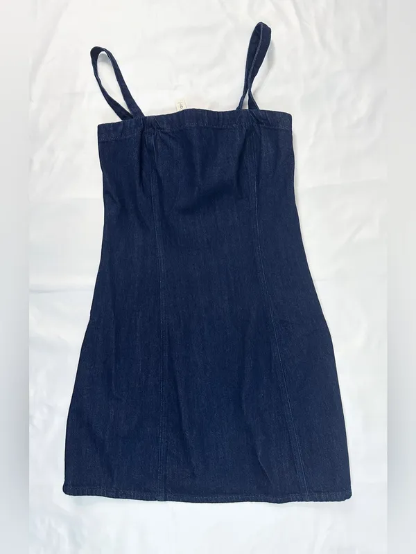 NWT Madewell Denim Strapless Mini Dress – Maytown Wash – 4 - Image 7