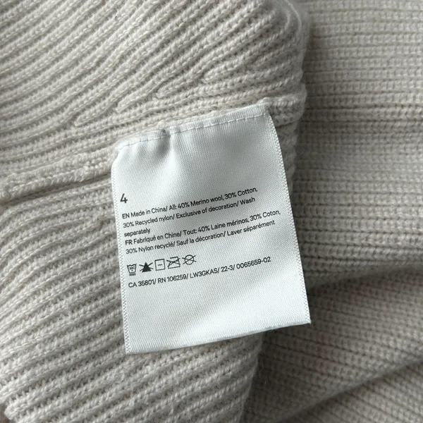 LULULEMON Merino Wool-Blend Ribbed Crew Neck Sweater Womens 4 Athleisure Comfort - Image 7