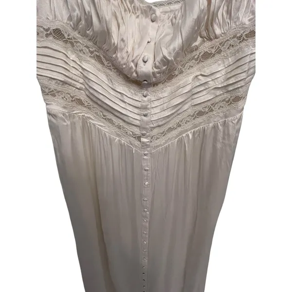 House of CB Illiana scalloped-trim bodice-top stretch-silk maxi dress Large plus - Image 5