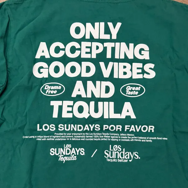 Los Sundays Tequila Graphic Green T-Shirt - Image 6