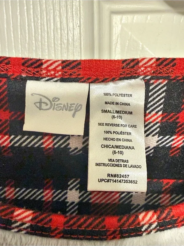 Disney Mickey Mouse Plaid Fleece Sleep Shirt Nightgown Dress Size Small/Medium - Image 4